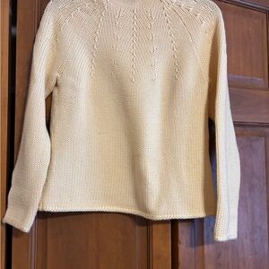 Talbots Butter Yellow Mock Neck Sweater